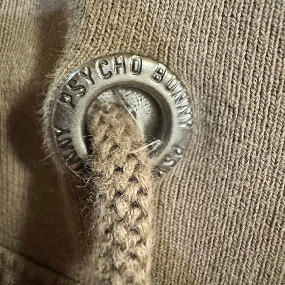 Psycho Bunny Men’s Embroidered Bunny French Terry Sweatpant Taupe Size Small - Picture 6 of 10